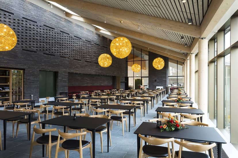 Modern event space at Orangeriet, Glostrup Park Hotel, ideal for meetings and gatherings.