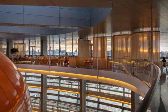 Takkelloftet foyer, upscale event space with panoramic views for elegant gatherings.
