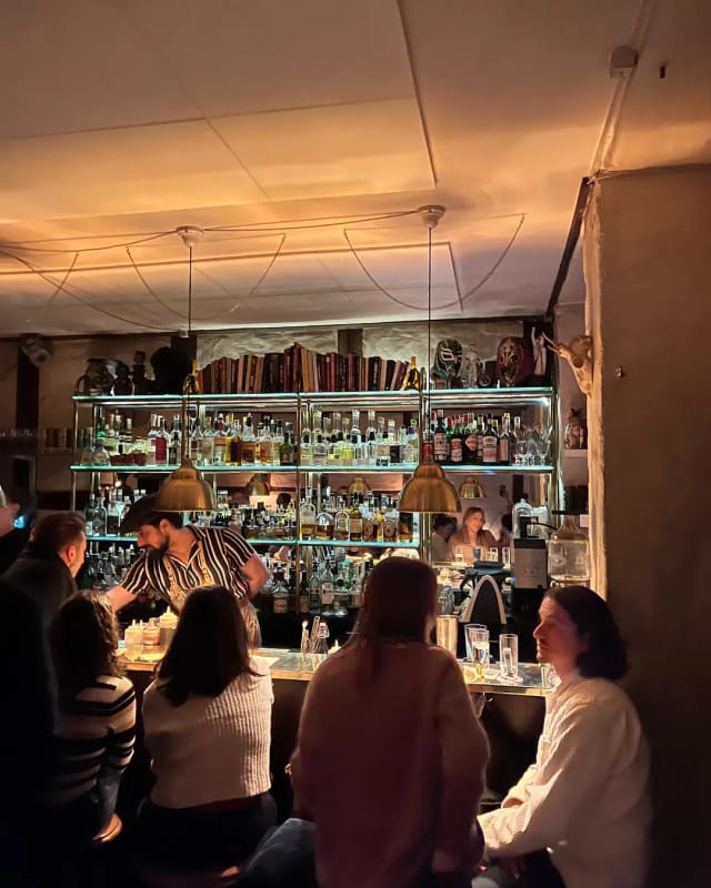 Lively Balderdash bar with ambient lighting for networking events and receptions.