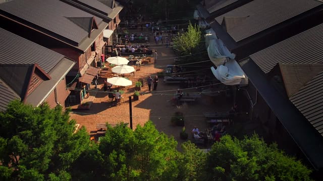 Vibrant outdoor venue in BaneGaarden for corporate events and social gatherings.