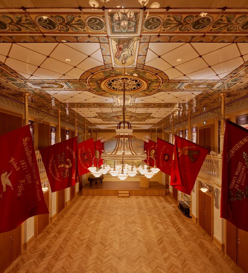 Festsalen at Arbejdermuseet: ornate event space for conferences and celebrations.