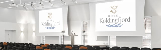 Banquet Hall at Hotel Koldingfjord, modern setup for corporate meetings and events.