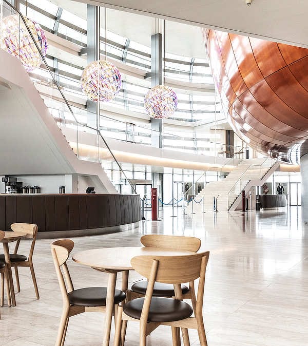 Modern Foyer at Copenhagen Contemporary, ideal for events with sleek design and natural light.
