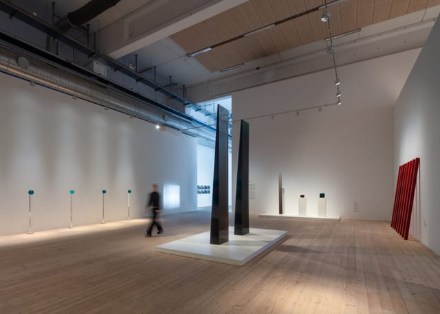 Modern art gallery in Copenhagen, ideal for upscale events and exhibitions.
