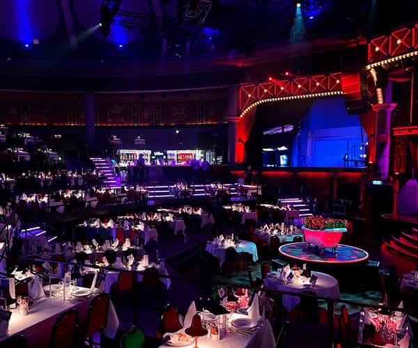 Elegant gala dinner setup at The Old Stables, perfect for corporate events and celebrations.
