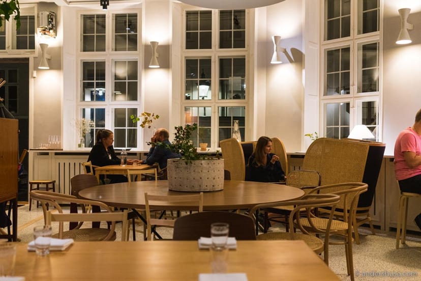 Stylish meeting space with natural light for intimate gatherings or networking events.