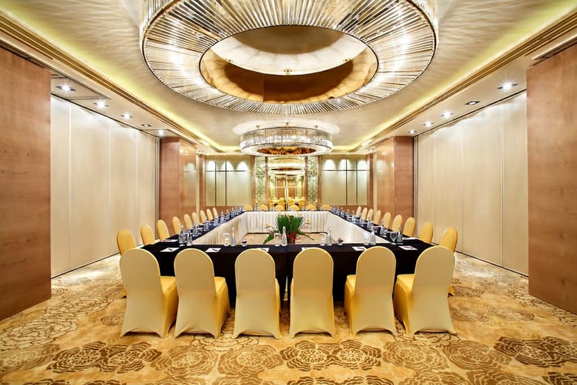 Elegant Grand Ballroom in Jakarta, ideal for corporate meetings and events.