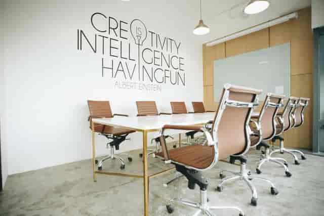 Modern conference room with ergonomic chairs in GoWork Event Space for meetings and collaboration.
