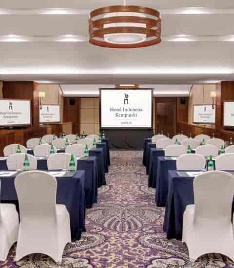 Conference center at Hotel Indonesia Kempinski Jakarta for professional corporate events.