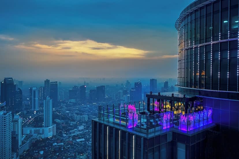 Rooftop venue in Bandung, The Westin Jakarta, perfect for upscale events with skyline views.