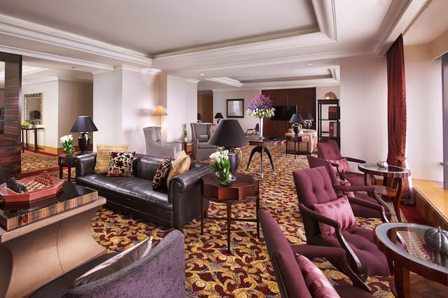 Luxurious Club Lounge at Ritz-Carlton Jakarta for meetings and networking events.