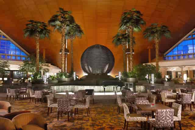 Legian 2 venue with striking sculpture, ideal for sophisticated receptions and events.