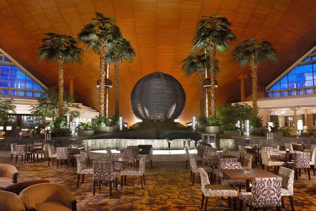 Legian 2 venue with striking sculpture, ideal for sophisticated receptions and events.