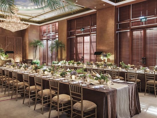 Elegant ballroom banquet in The Dharmawangsa Jakarta, perfect for weddings and corporate events.