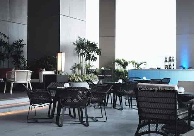 Stylish outdoor event space at K22 Bar Terrace, Fairmont Jakarta, ideal for gatherings.