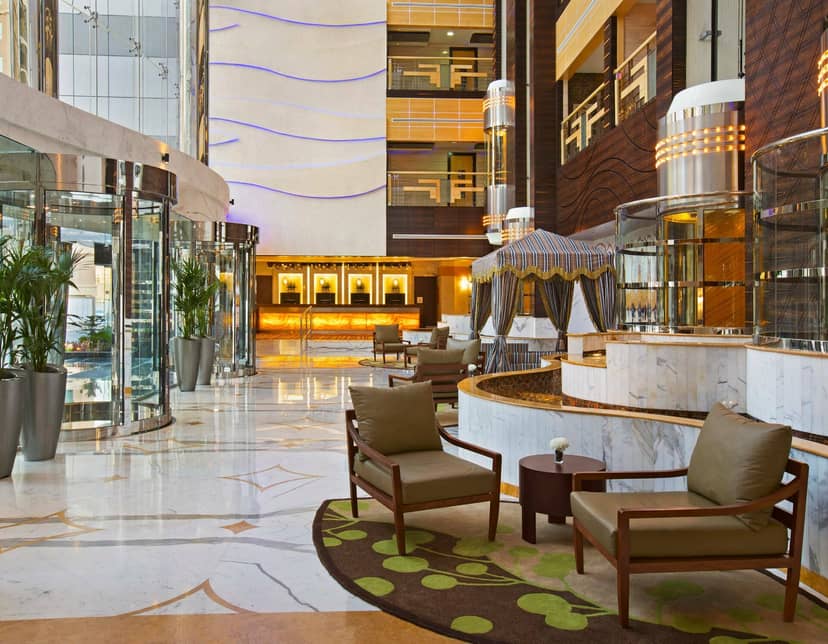 Luxurious Reyhan board room with marble floors, ideal for corporate meetings in Dubai.