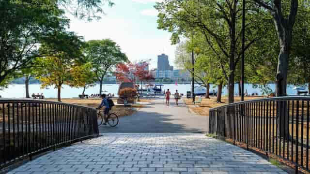 Esplanade Beer Garden with waterfront view, perfect for outdoor events and gatherings.