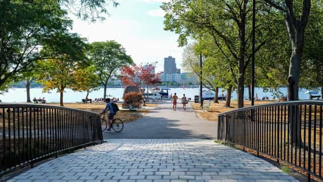 Esplanade Beer Garden with waterfront view, perfect for outdoor events and gatherings.