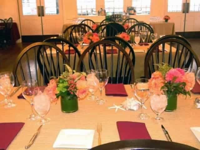 Elegant dining setup at Abigail’s Tea Room, perfect for formal events and celebrations.