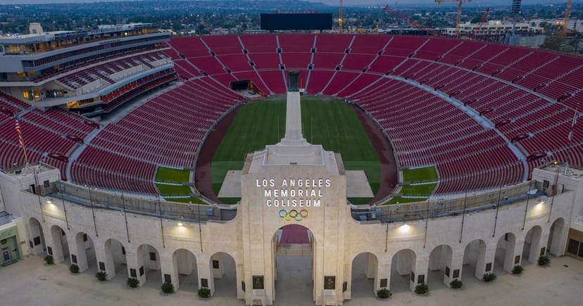 Los Angeles Memorial Coliseum: iconic venue for sports events and concerts.