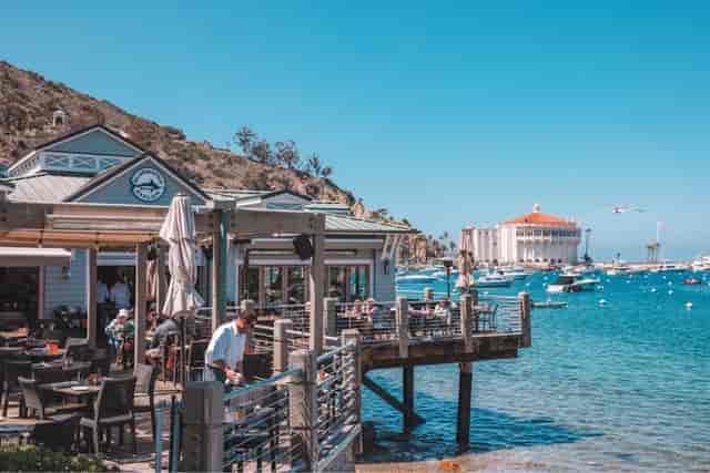 Waterfront venue at Bluewater Grill, perfect for outdoor meetings and retreats.