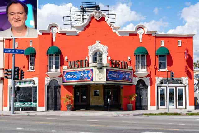 Vista Theatre in Hollywood, vibrant retro venue for film screenings and events.