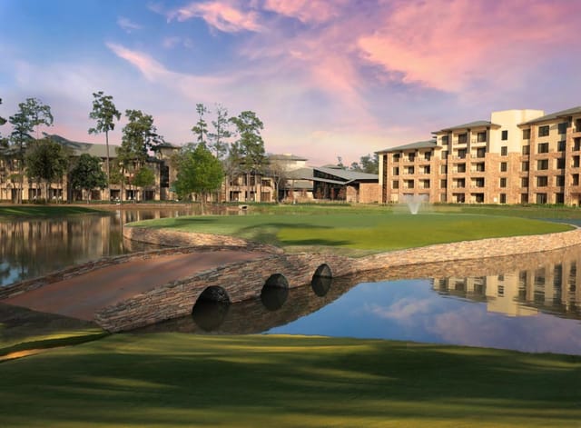 Crockett venue at The Woodlands Resort with serene lake for meetings and events.