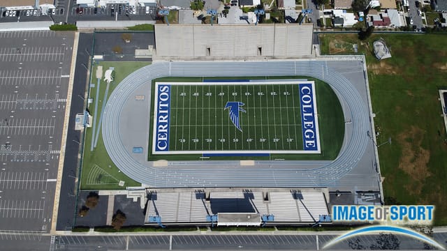 Cerritos College athletic field, ideal for sports events and community gatherings.