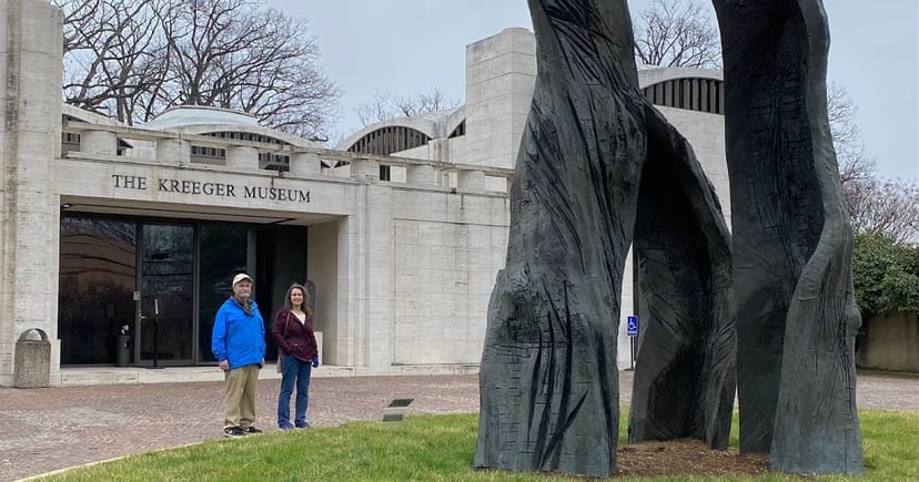 Modern museum entrance at Kreeger Museum, ideal for art events and outdoor receptions.