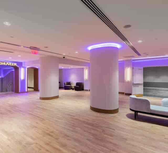 Modern Hamilton Hotel Prefunction event space with elegant decor for gatherings.