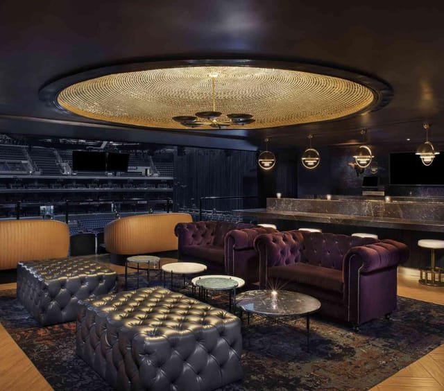Hyde Lounge at Crypto.com Arena: plush seating for VIP events and networking gatherings.