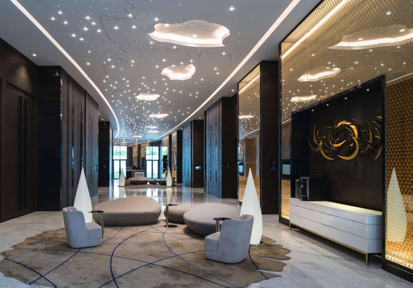 Modern conference room at Novotel Singapore Clarke Quay for meetings and events.
