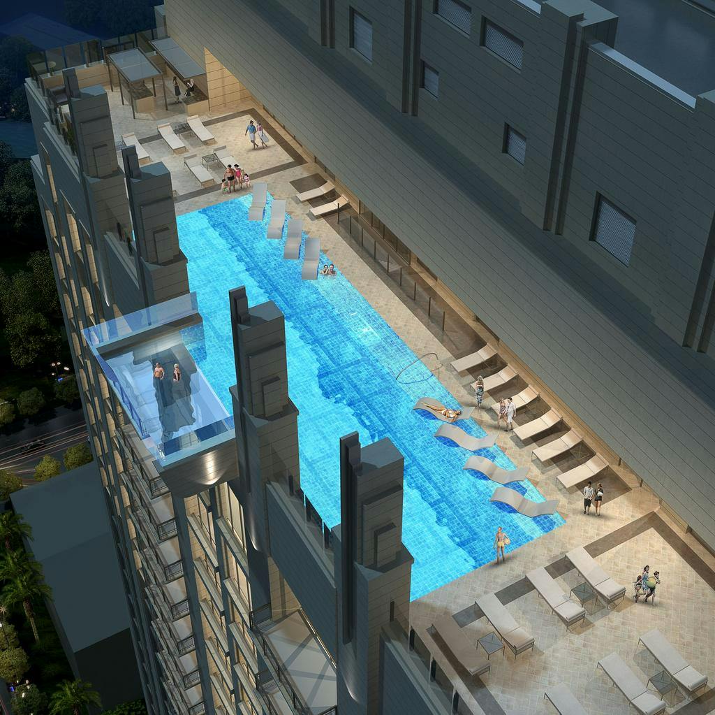 sky pool in downtown Houston ...