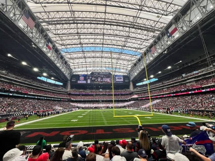 Packed stadium at NRG Park, ideal for high-energy sports and events.