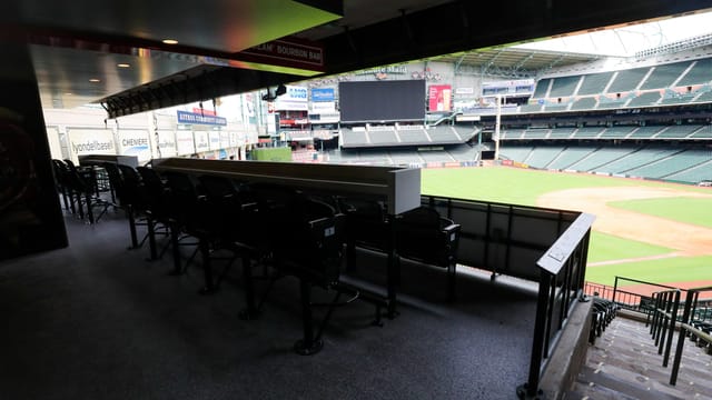 Premium seating at Minute Maid Park for corporate events and VIP gatherings.