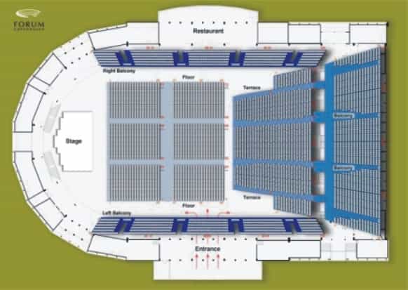 Black Box seating chart with stage layout for concerts and corporate events.