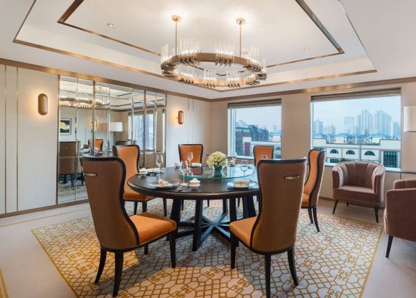 Elegant meeting room at The Hongta Hotel with city views, ideal for events.