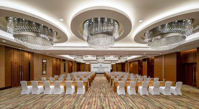 Elegant banquet hall at Sofitel Shanghai, perfect for corporate events and meetings.