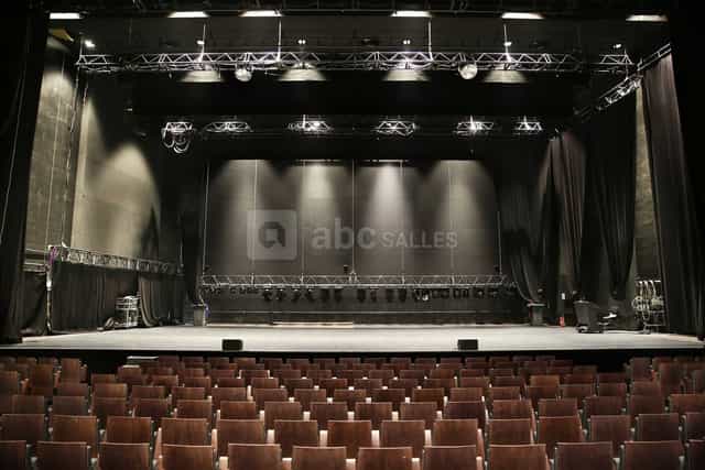 Grande Salle stage setup at Salle Pleyel for concerts and conferences.