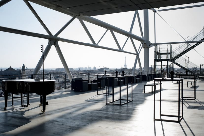 Espace U at Centre Pompidou: modern event space with panoramic city views for corporate events.