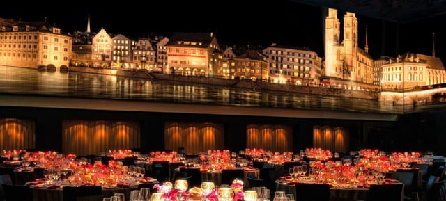Elegant banquet hall in Aura Event Saal Zurich, ideal for weddings and corporate events.
