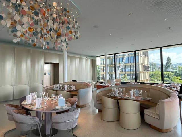 Elegant dining space at LUX Restaurant & Bar, ideal for upscale events and gatherings.