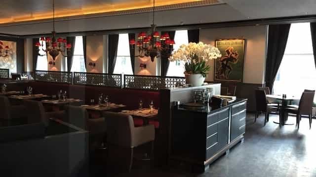 Elegant dining space at Brasserie Schiller, ideal for corporate events and private dinners.