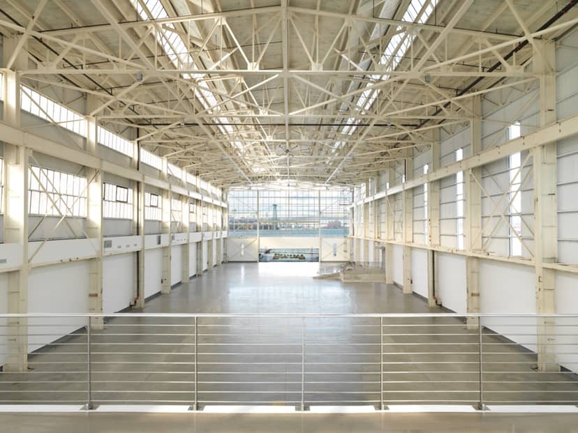 Spacious Duggal Greenhouse venue with high ceilings for corporate events and exhibitions.