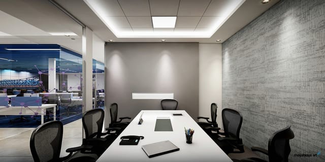 Modern conference room in The Nest Hotel, ideal for meetings and presentations.