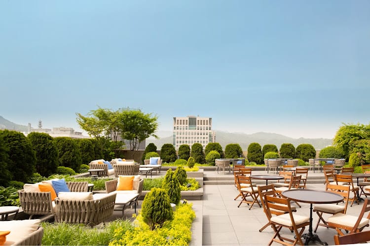 Rooftop Oreum venue at Four Seasons Hotel Seoul, ideal for events and gatherings.