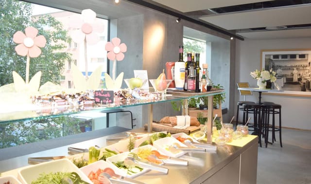 Vibrant buffet catering setup at Placid Hotel Zurich for events and gatherings