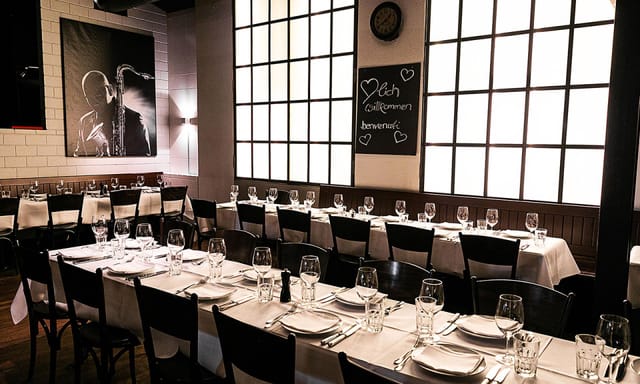Elegant event space in Commihalle for intimate gatherings and formal dinners.