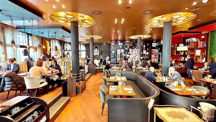Vibrant Carlton Restaurant & Bar, perfect for events with stylish decor and comfortable seating.