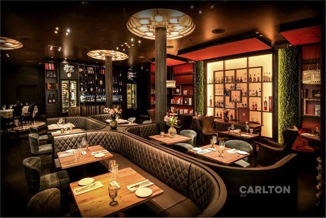 Wine cellar at Carlton Restaurant, ideal for intimate gatherings and corporate events.
